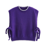 Two-Color Tethered Toothless Vest 2025 Spring And Autumn New