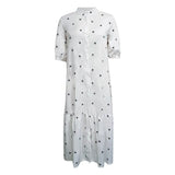 Spot Fashion Women's Wear 2025 Summer Short-Sleeved Print Loose Dress