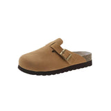 Britain Birkens Shoes Women 2025 New Spring And Autumn Thick Bottom Boken Half Slippers Outside Wearing A Foot Pedal Lazy