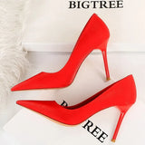 Shoes Women Pumps Gradient Color Matching Shoes High Heels Fashion Office Shoes Stiletto Heels Ladies Shoes Plus Size