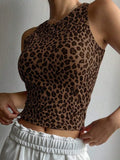 Net Red Leopard Pure Lust Wind Vest Female Summer Pure Lust Sexy Comfortable Skin Short-Term Open Umbilly