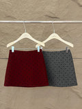Xixi 13 Line 2025 Autumn Korean Version Of The Wave Point High Waist Half-Body Skirt A Word Bag Hip Short Skirt Woman