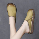 Time 99] Head-Level Cowhers Women Retro Handmade New Comfortable Flat Base Soft Base Birken