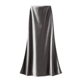 Gold Denice Half-Dress Woman 2025 Autumn And Winter High-Rise Thin Fishtail Skirt Dress