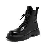 2025 New Youth Round Head, High Help, Low Heel Overalls Trend Big Head Martin