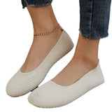 Summer New Large-Size Comfortable Solid Color Permeable Fashion White Flat Bottom Lady Single