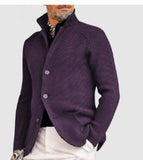 New Products - Dress Men's Casual Long-Sleeved Pure Color Knit Coat Men's