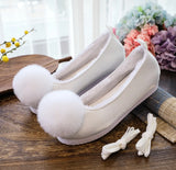 Zingj Shoes, Hanfu Shoes Ancient Style Ancient Costume Flat National Style Pure Color Lovely Girl Bright Cloth