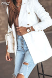 New Thin Women Fashion White Black Blazers and Jackets 2023 Button Office Suit Coat Ladies Elegant Outwear Chic