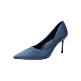 Sharp-Heeled High-Heeled High-Heeled Shoes Women's 2025 Spring New Sense Temperament Single-Shoe Large-Size Women's