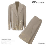 Spring And Summer New Intention Graffiti Hot Loose Version Of The Suit + Half Skirt Two-Piece Set Female