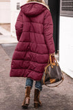 Solid Hooded Cotton Suit Long Sleeve Double-Sided Winter Warm Shirt Coat Cotton