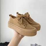 Trendy Shoes Women's New Retro Round Head Thick-Solle Casual Shoes Trendy Student Sneakers In The Fall Of