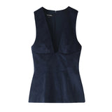 Women's Clothing INS Burst Fashion Casual Sleeveless Cordless Vest Top + Mini