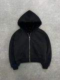 Autumn And Winter New Hooded Jacket Two-Sided Pattern Retro Leopard Zipper Hoodie Loose Personality