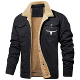 Men's Autumn And Winter New Men's Velvet Cotton Jacket Work Jacket Casual Jacket Men's