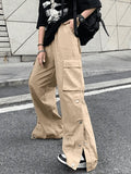 Buttoned Pocket Patch Cargo Pants- Outfit
