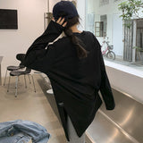 Zingj Style Small Shirt 2024 Autumn Dress New Women's Korean Version Of Pure Color Open Slit Long-Sleeved T-Shirt Female Jacket Bottom Shirt