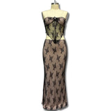 Women's New 2025 Summer Lace Dress Spliced Bras Summer Decoration Sexy Suit