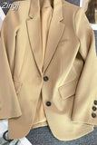 Women Modis Casual Coat Loose Office Elegant Ladies Korean Style Woman Blazers Solid Color Pink Lady Coats 2023