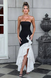 Zingj Women's Wear Elegant Strapless Slit Fashion Slim Backpack Hip Dress