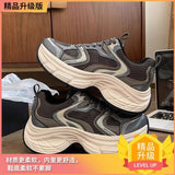 Dad Shoes Women 2025 New Spring And Summer Spring And Autumn Thick Bottom Increase Leisure Sneakers Running Shock-Absence Light Women's