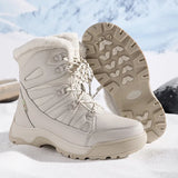 Plus Velvet Women Snow Boots High Help Cotton Boots Northeast Outdoor Cotton Shoes Warm Boots Fashion Leisure