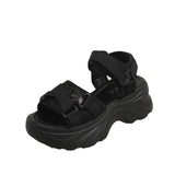 Spring And Summer Velcro Cake Shoes 2025 New Korean Casual Sports Roman Platform
