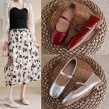 Word With Sweet Gentle Wind Flat Shoes Spring And Autumn New Square Single Shoes College Mary Jane Dress