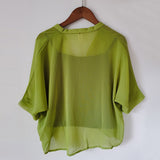 Two Piece Set Leopard Chiffon Shirts Summer Half Sleeve Loose V-Neck Women Casual Blouse Sexy Casual Striped Tops