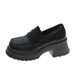 Yingfeng Soft-Soled Small Leather Shoes Women 2025 New Retro Pine Cream Sole Jk Le Fok Shoes Large-Size Single