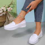Soft Leather Bean Shoes Women's Middle-Aged And Elderly Women's Shoes Flat Heel Soft-Soled Mother Shoes Spring And Autumn Comfortable Leisure Single Shoes Soft Leather
