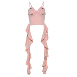 Zingj Summer New Women's Sweet And Spicy Department Youth Beautiful Girl Sling Wave Edge Small Vest-Outfit