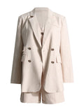 Autumn Fashion New Temperament Commuting Style Design Casual Suit Broad Leg Pants Three-Piece Set Of Women's