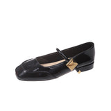 Women's Singles Shoes 2025 Spring And Autumn Square Head With Coarse Heel With Skirt Gentle Mary Treasure Shoes Temperament High