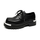 Zingj Casual Leather Shoes Trend Teen Platform Fall 2023 New Versatile Men's Working Shoes