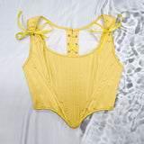 Fashion New Tiding Waist Vest Sexy Strapped Short Fish Bone Small Waist Vest