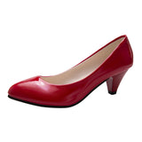 Single-Shoe Women 2025 New Pointed Light-Mouthed Four-Season Single-Shoe Fashion Coarse Heel High-Heeled Women's Shoes Large-Size Work
