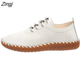 Newest Designer Woman Flats Breathable Sew Oxford Sneakers Women Casual Lace Up Split Hollow Moccasins Loafer