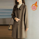 This Coat Woman 2025 Autumn And Winter New Small Man Thick Korean Version Of The Long-Term