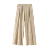 Explosion Women's Wide-Sleeved Linen Shirts Tight Straight Pants