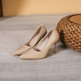 Professional Work Shoes Women's Patent Leather Fine Tip Shoes Sexy Temperament Shoes Not Tired Shallow Women's Singles