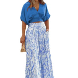 Women's 2025 Women's Suit New Short-Sleeved Shirt Short-Sleeved Trousers Fashion