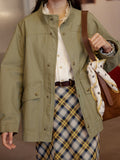 Retro Collared Jacket Jacket Women's Spring 2025 New Small Gentle Thin Loose