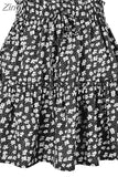 Chiffon Shorts Skirt Women Fashion Korean High Waist Floral Print A-LINE Mini Skirt