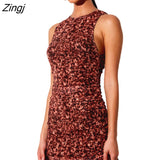 Women Ladies Sleeveless O neck Drawstring Bodycon Slim Summer Casual Party Mini