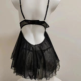 Pajamas Girls Summer 2025 New Small Slings With Thin Back Transparent Pure-Style Pyjamas