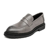 Shoes Male Fashion British Wind One Foot Pedal Lazy Loafers Business Wear Breathable Casual Leather Shoes