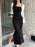 Special Price Does Not Return] Xixi Clear Thin Temperament Hanging Dress Senior Feeling Long Dress Woman