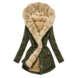 Autumn And Winter Coat Women's Warm Wool Hooded Jacket